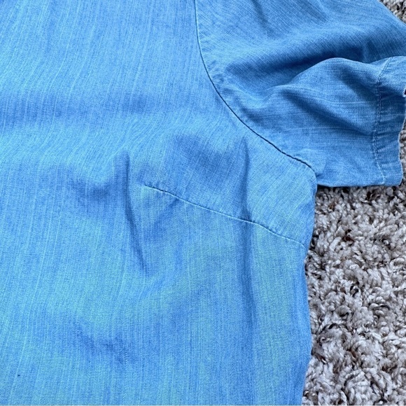 💙 Vintage JM Collection Butterfly Embroidered Chambray Shirt Women’s Size 16W - Picture 11 of 16